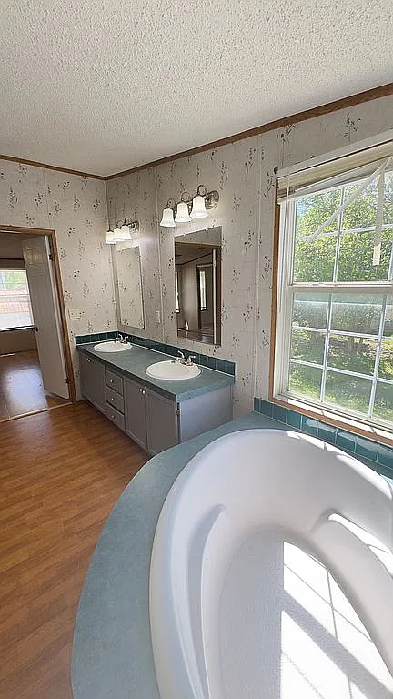 2607 George Street Round Rock, TX 78681 - Photo 3 of 14 a en suite bathroom with sink and mirror