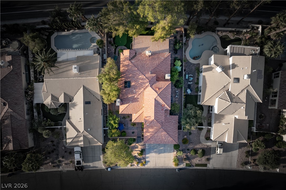 2108 Inverness Drive Henderson, NV 89074 - Photo 6 of 46 Bird's eye view of a pool area