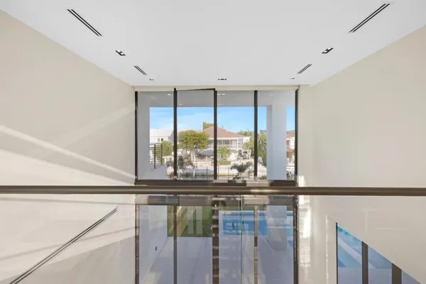 a view of a terrace with city view