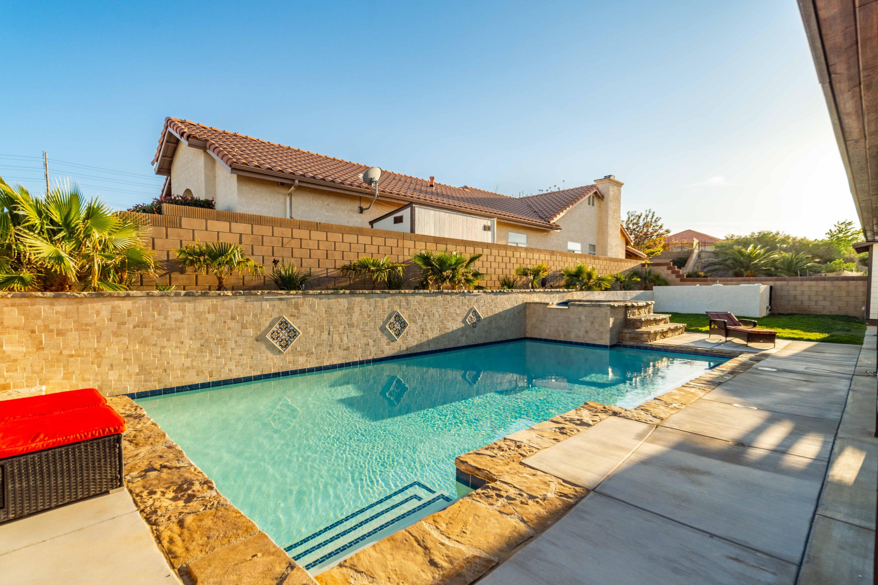 6204 Shadow Hill Drive Lancaster, CA 93536 - Photo 55 of 82 a view of a backyard with plants and lake view