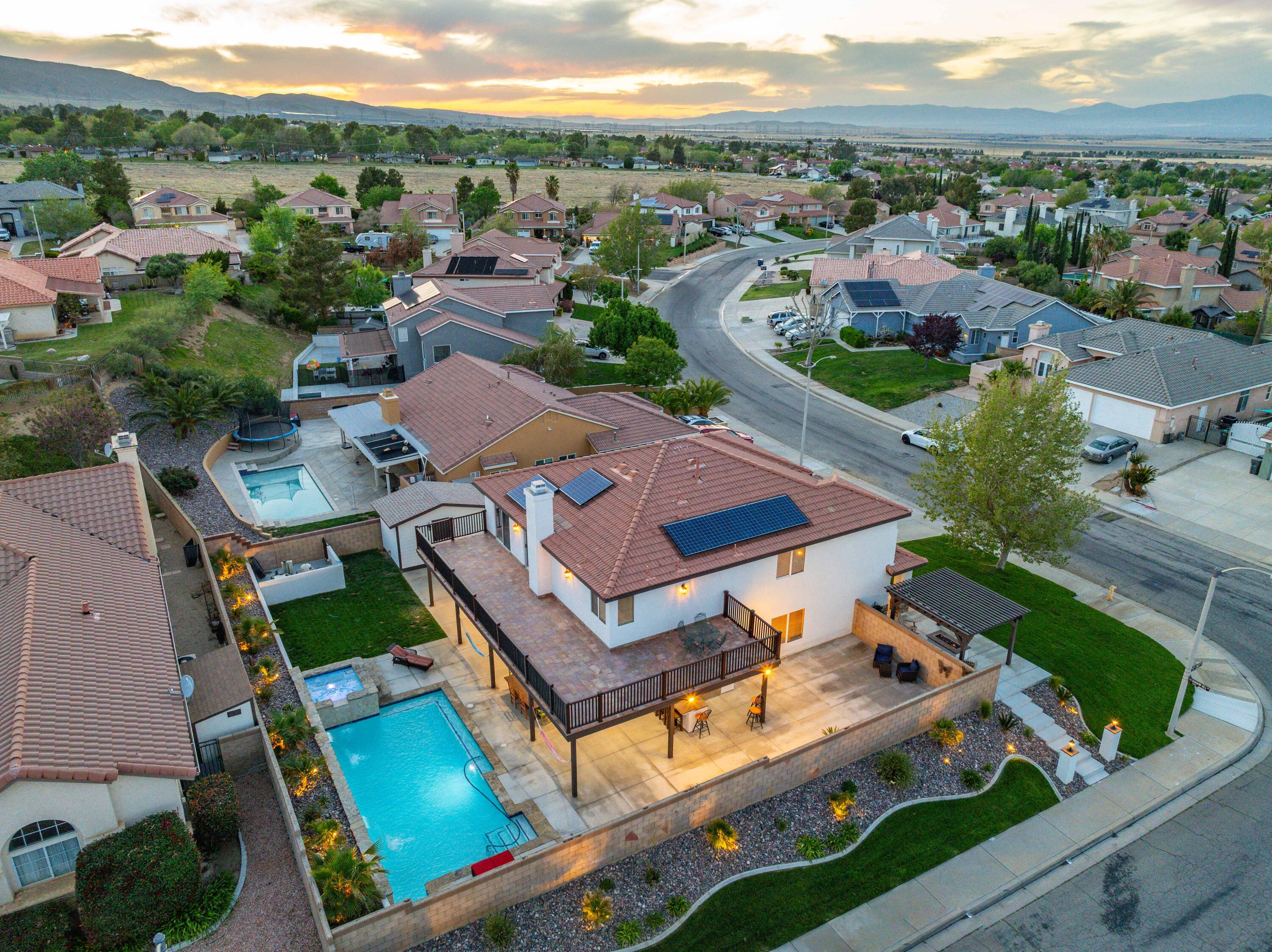 6204 Shadow Hill Drive Lancaster, CA 93536 - Photo 75 of 82 an aerial view of a house with a big yard