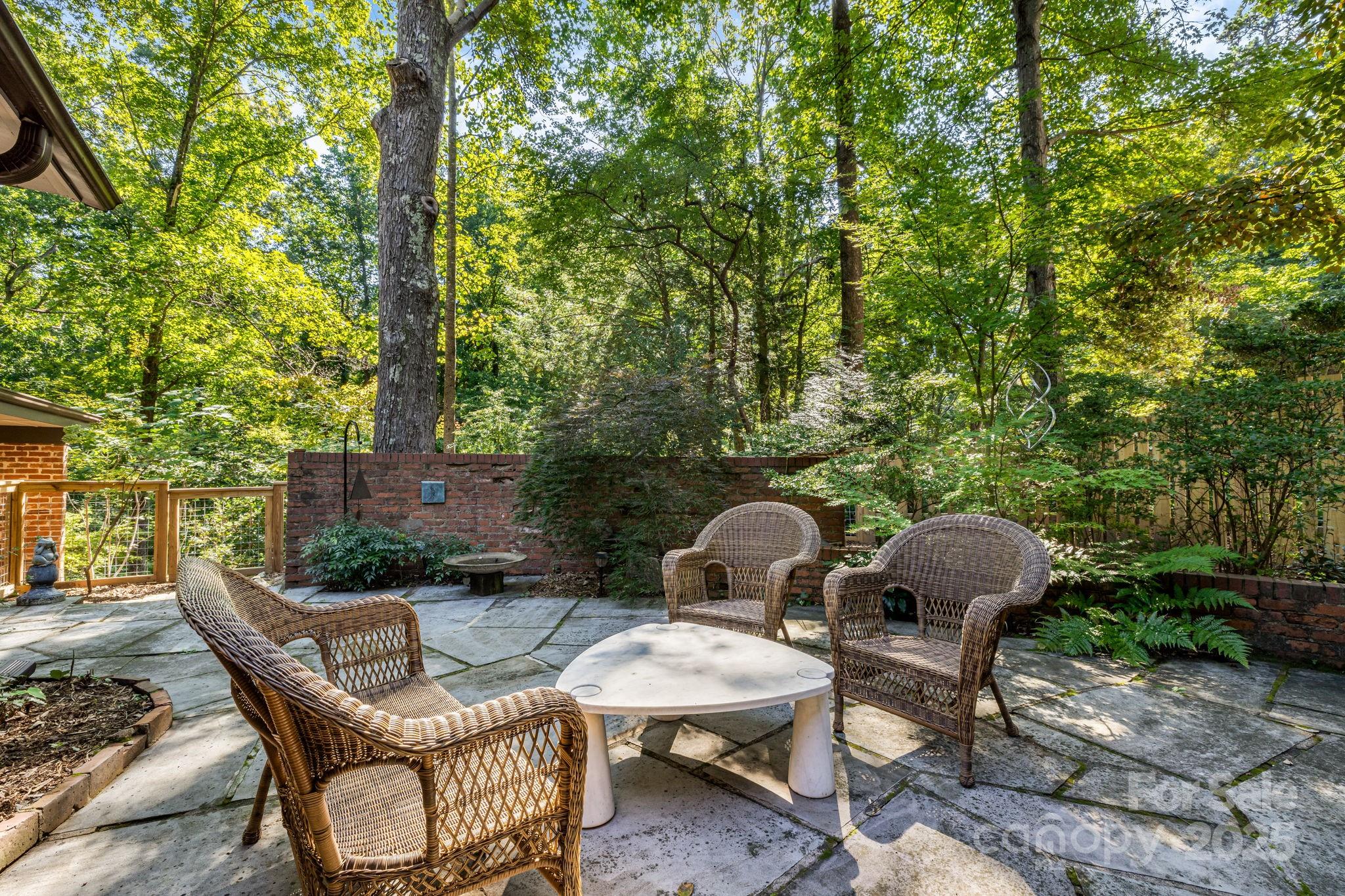 750 Braewick Road Tryon, NC 28782 - Photo 35 of 43 a backyard of a house with barbeque oven table and chairs