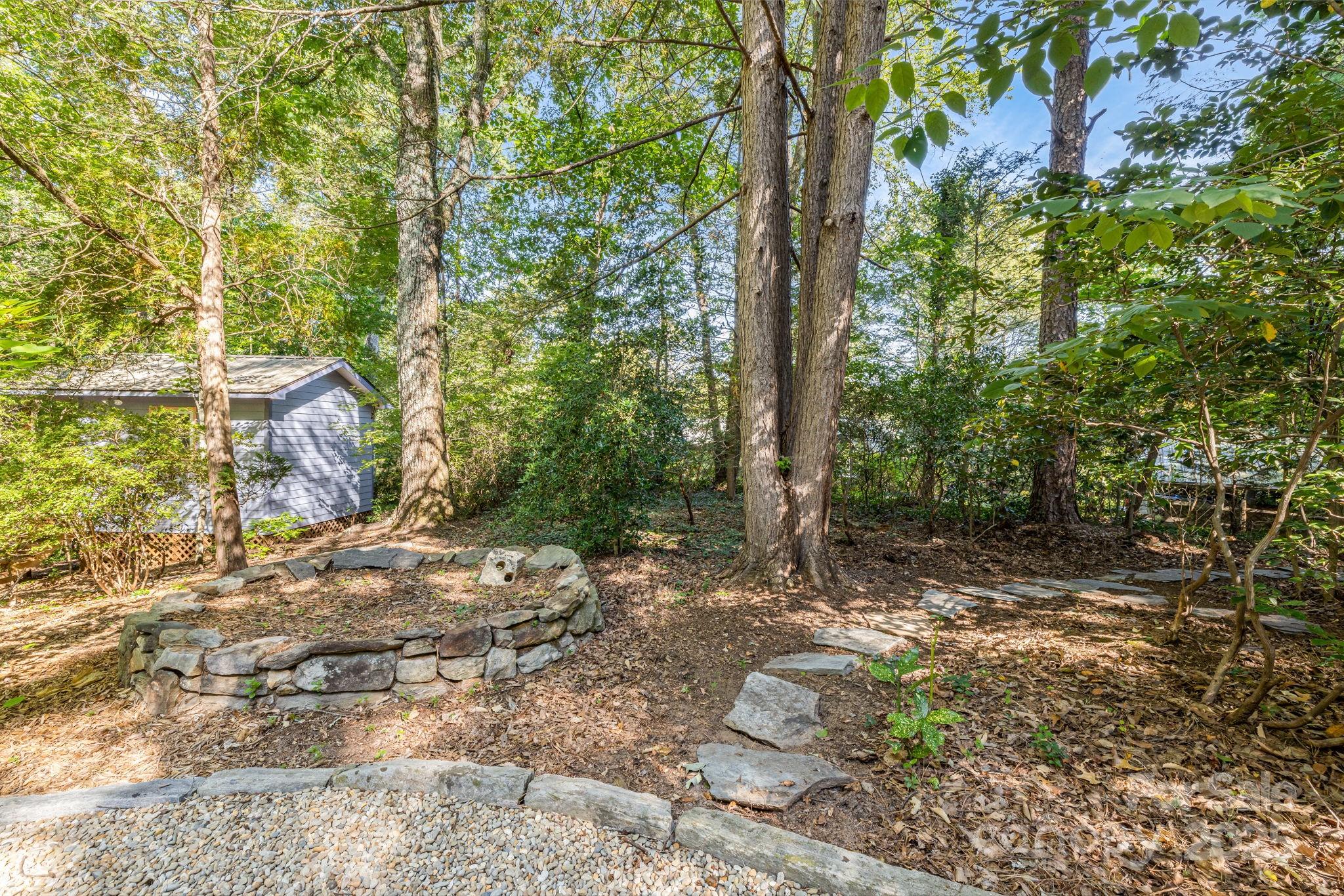 750 Braewick Road Tryon, NC 28782 - Photo 38 of 43 a view of a yard with plants and trees
