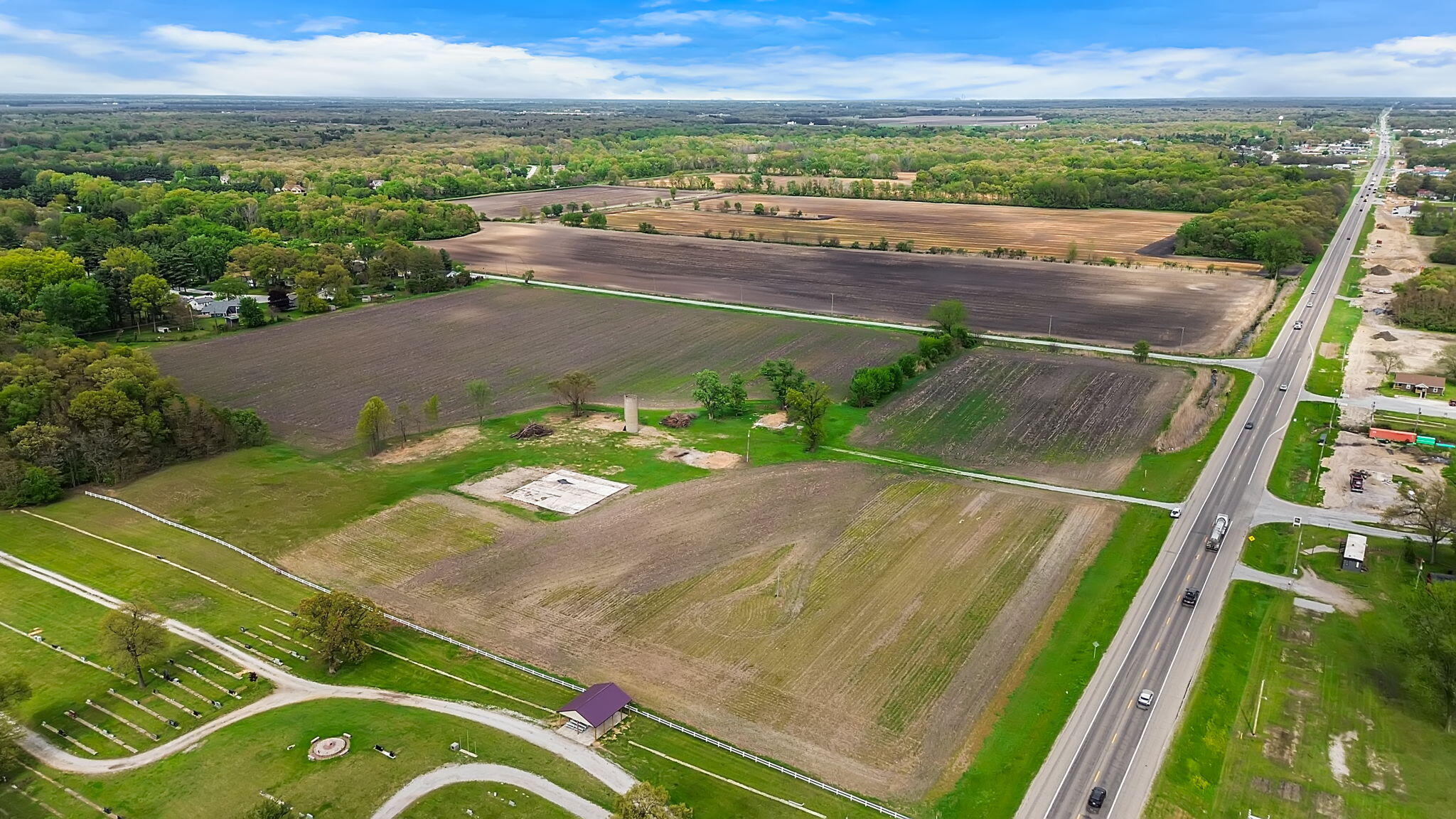 4898 East St Road 10 Demotte, IN 46310 - Photo 5 of 10 an aerial view of a football ground