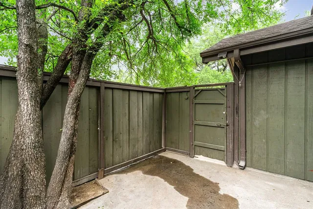a backyard of a house