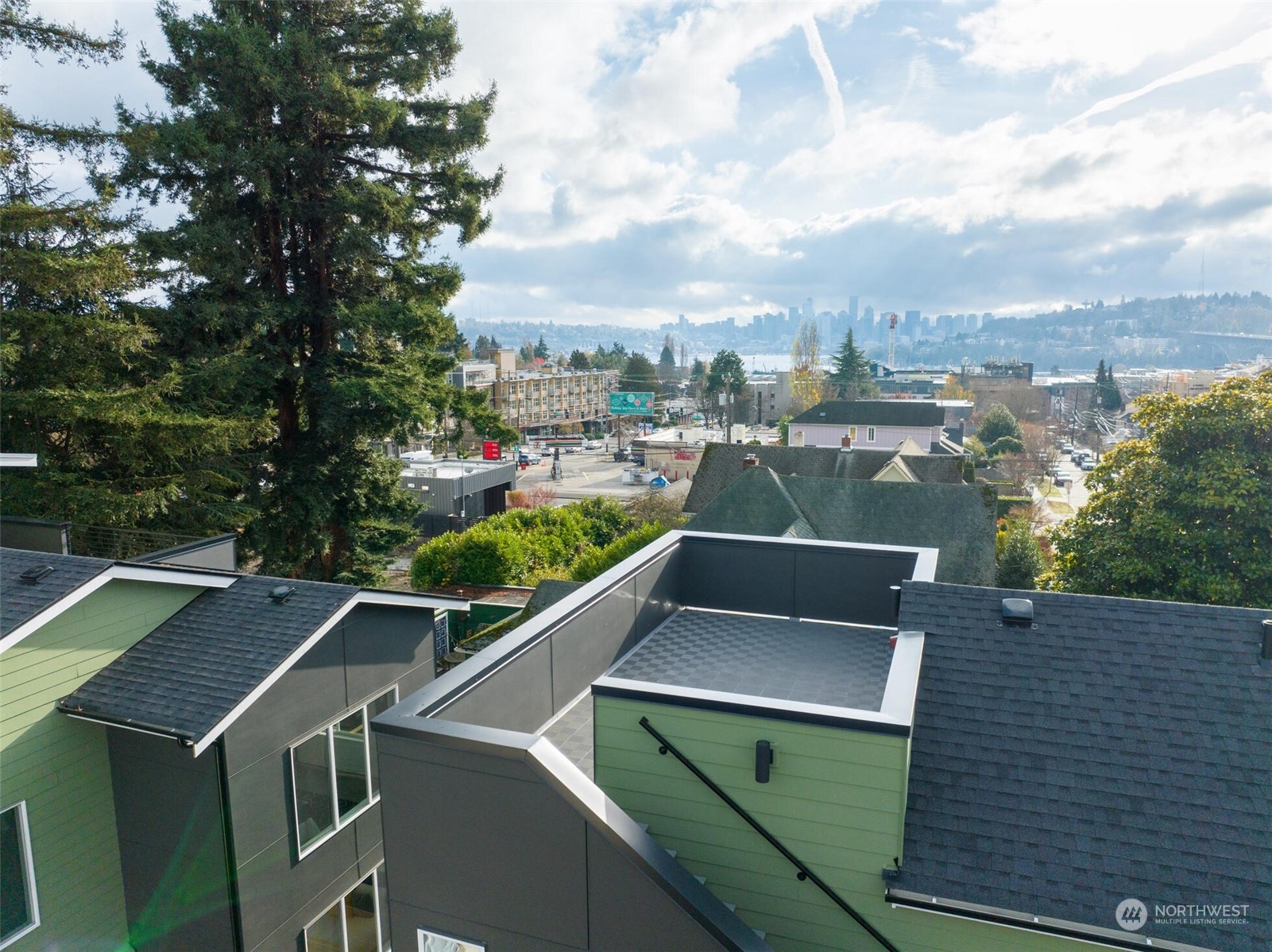 4020 Midvale Avenue North Seattle, WA 98103 - Photo 24 of 28 an aerial view of a house with a yard