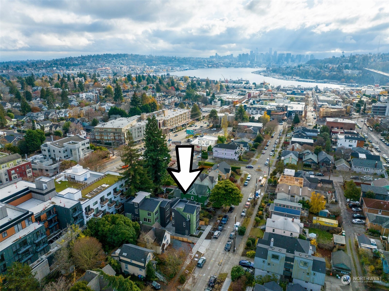 4020 Midvale Avenue North Seattle, WA 98103 - Photo 28 of 28 an aerial view of residential houses with city view