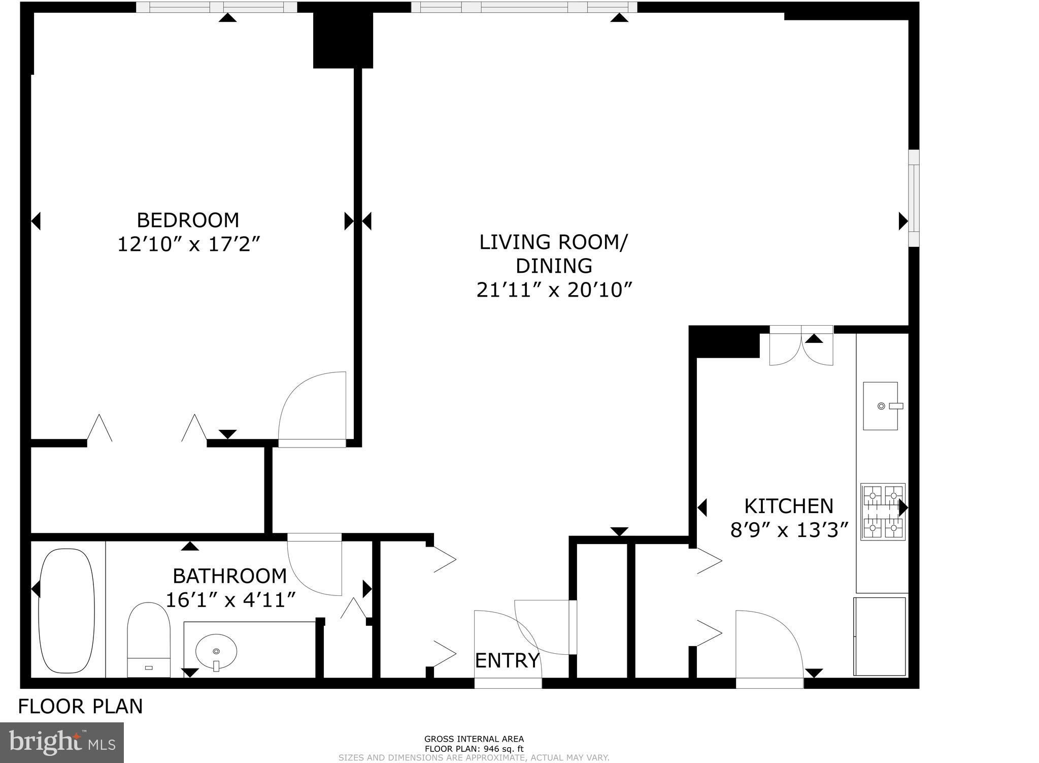 4401 Roland Avenue, Unit 408 Baltimore, MD 21210 - Photo 33 of 33 Floorplan