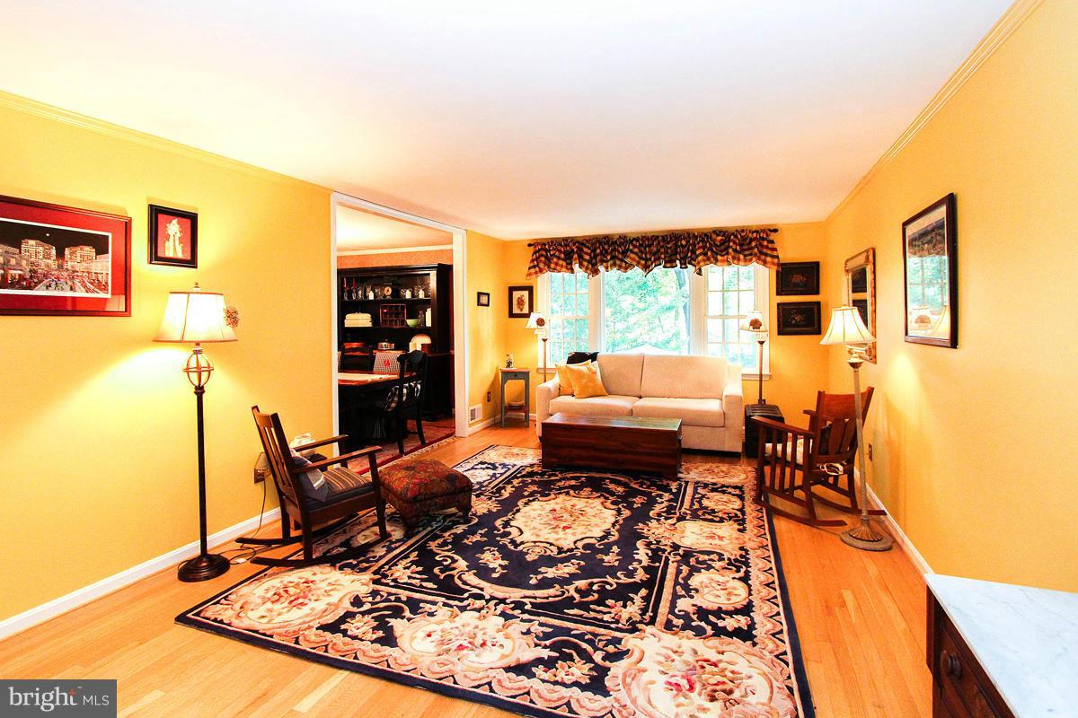 Large Living Room with hardwood floors