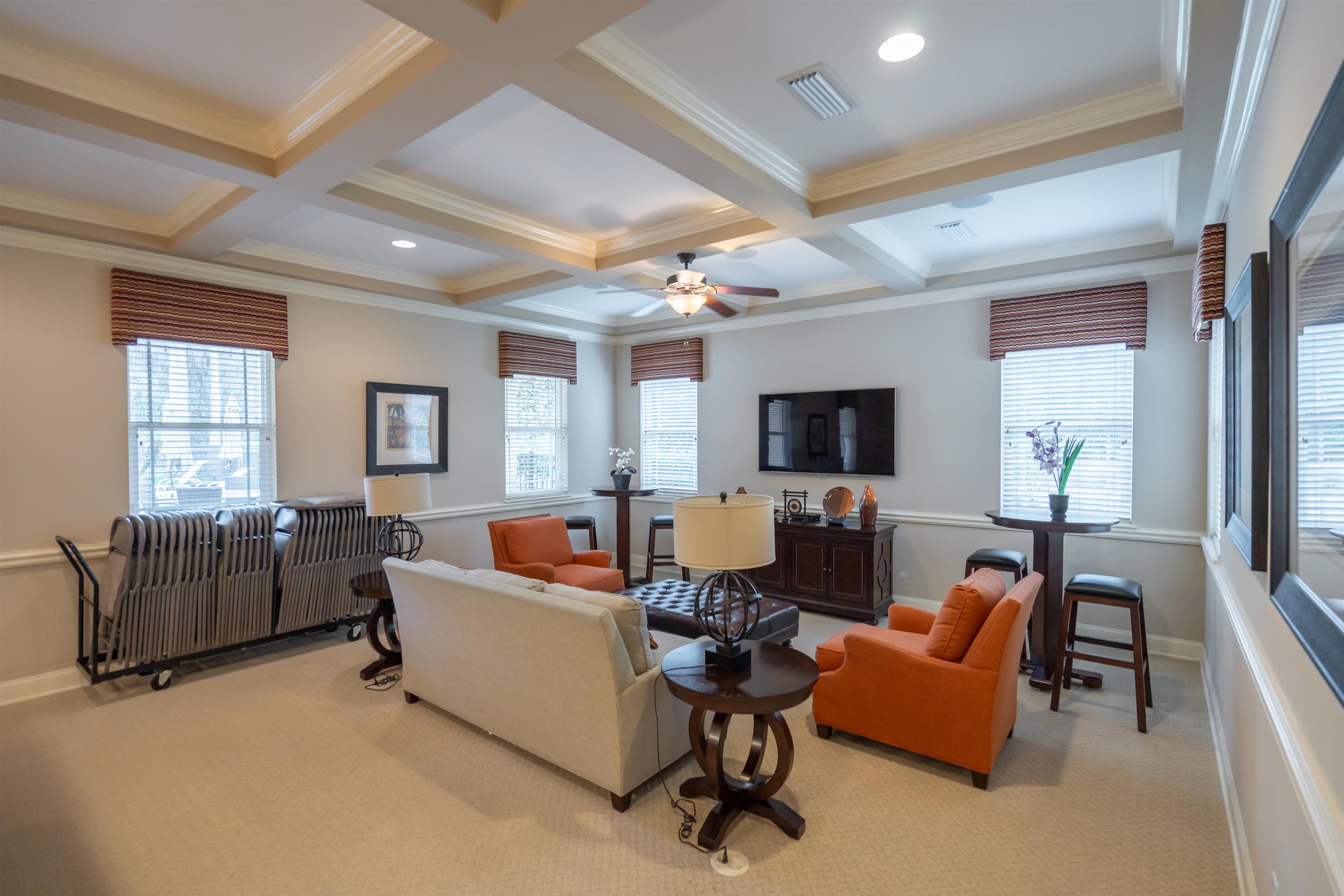 148 Timoga Trail St. Augustine, FL 32084 - Photo 39 of 46 a living room with furniture and a flat screen tv