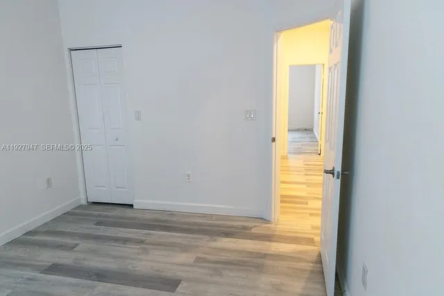 a view of wooden door