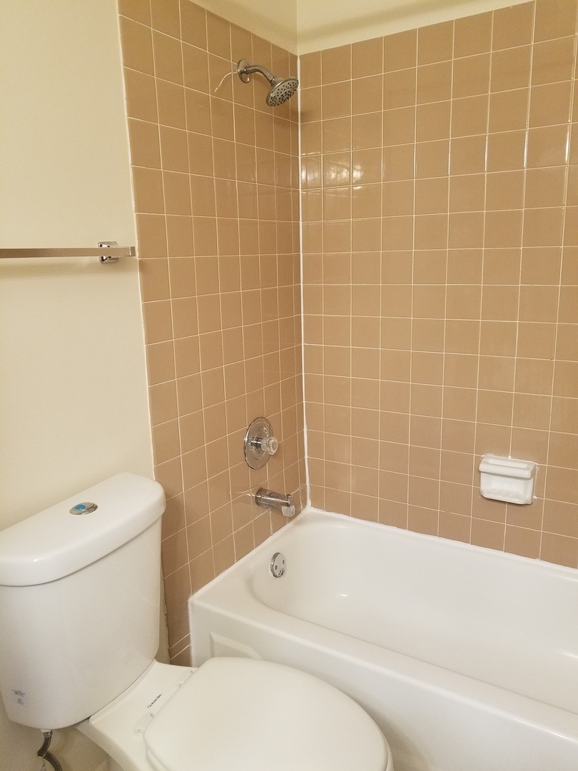 146 West Golf Road, Unit C Libertyville, IL 60048 - Photo 17 of 24 a bathroom with a toilet and bathtub