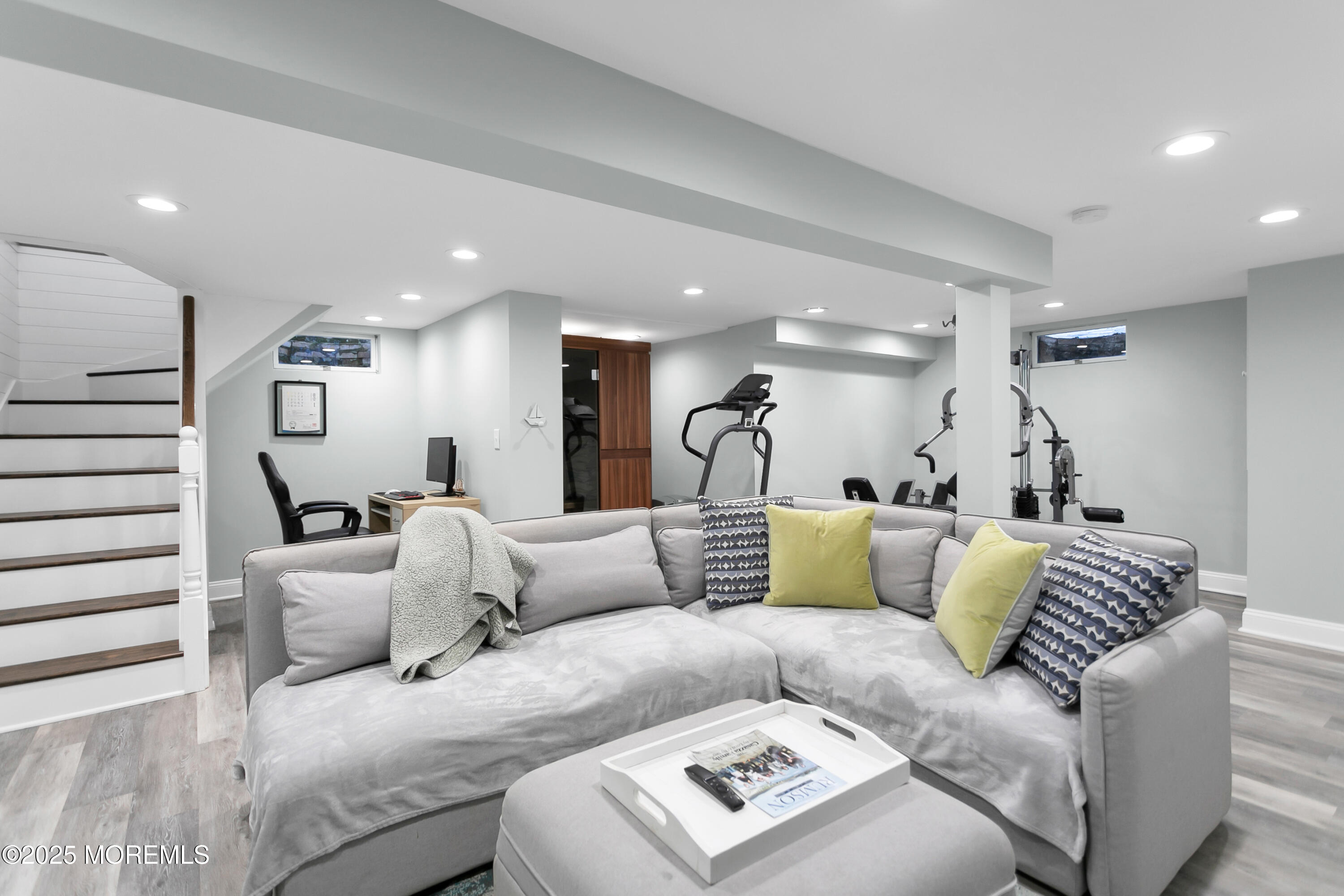 7 Allen Street Rumson, NJ 07760 - Photo 38 of 45 a living room with furniture and kitchen view