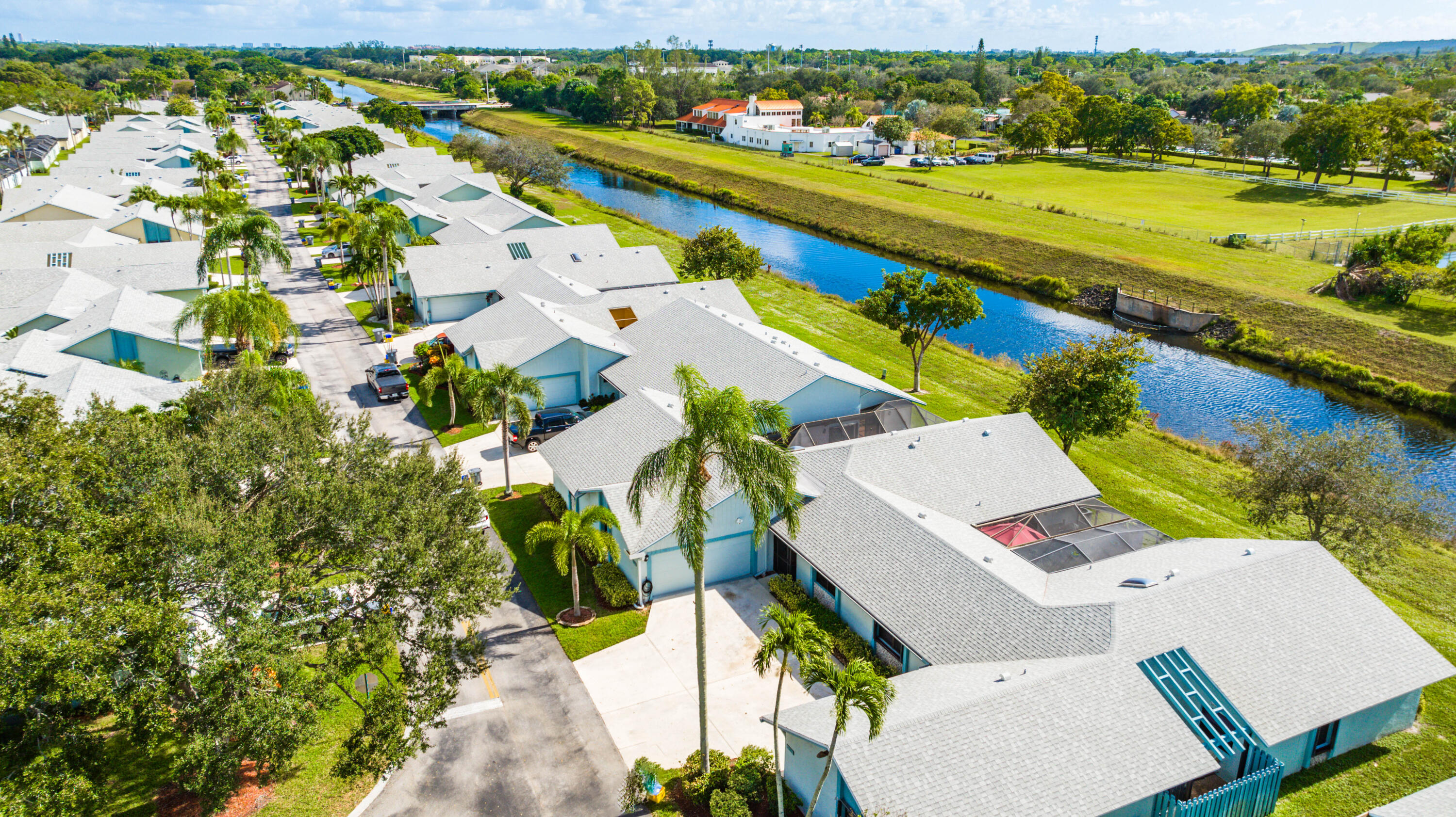 9142 Southwest 22nd Street, Unit E Boca Raton, FL 33428 - Photo 42 of 51 an aerial view of a house with a ocean view