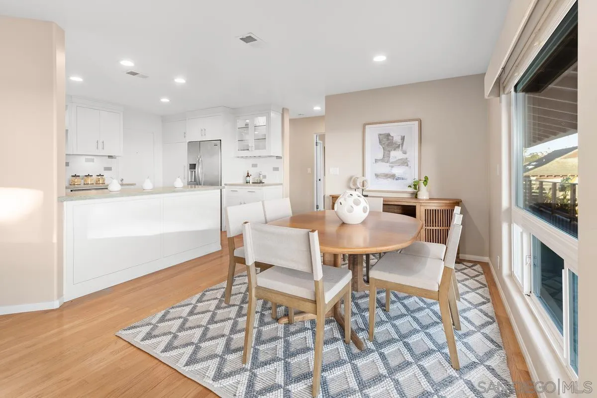 231 5th Street Encinitas, CA 92024 - Photo 19 of 43 a dining room with a table and chairs