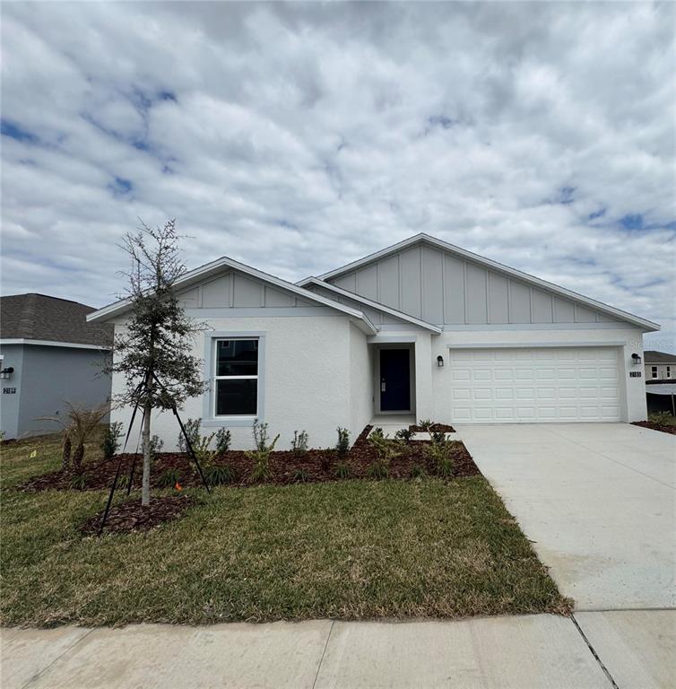 a house view with a garden space