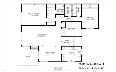 $949,000 | 2085 Cactus Court, Unit 1, Walnut Creek, CA 94595