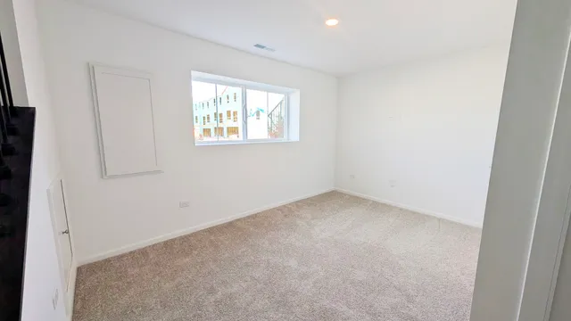an empty room with a window