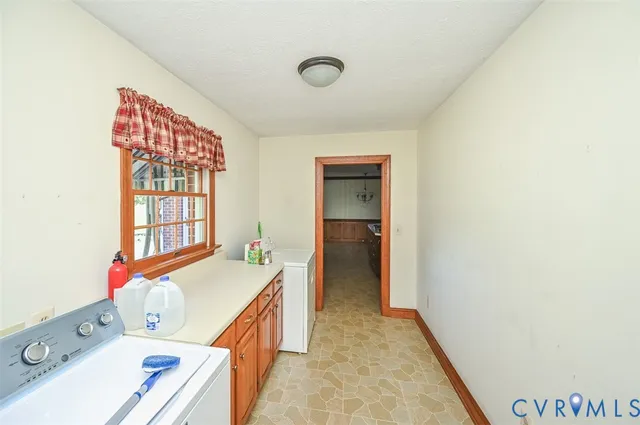 a view of a fireplace with an empty space