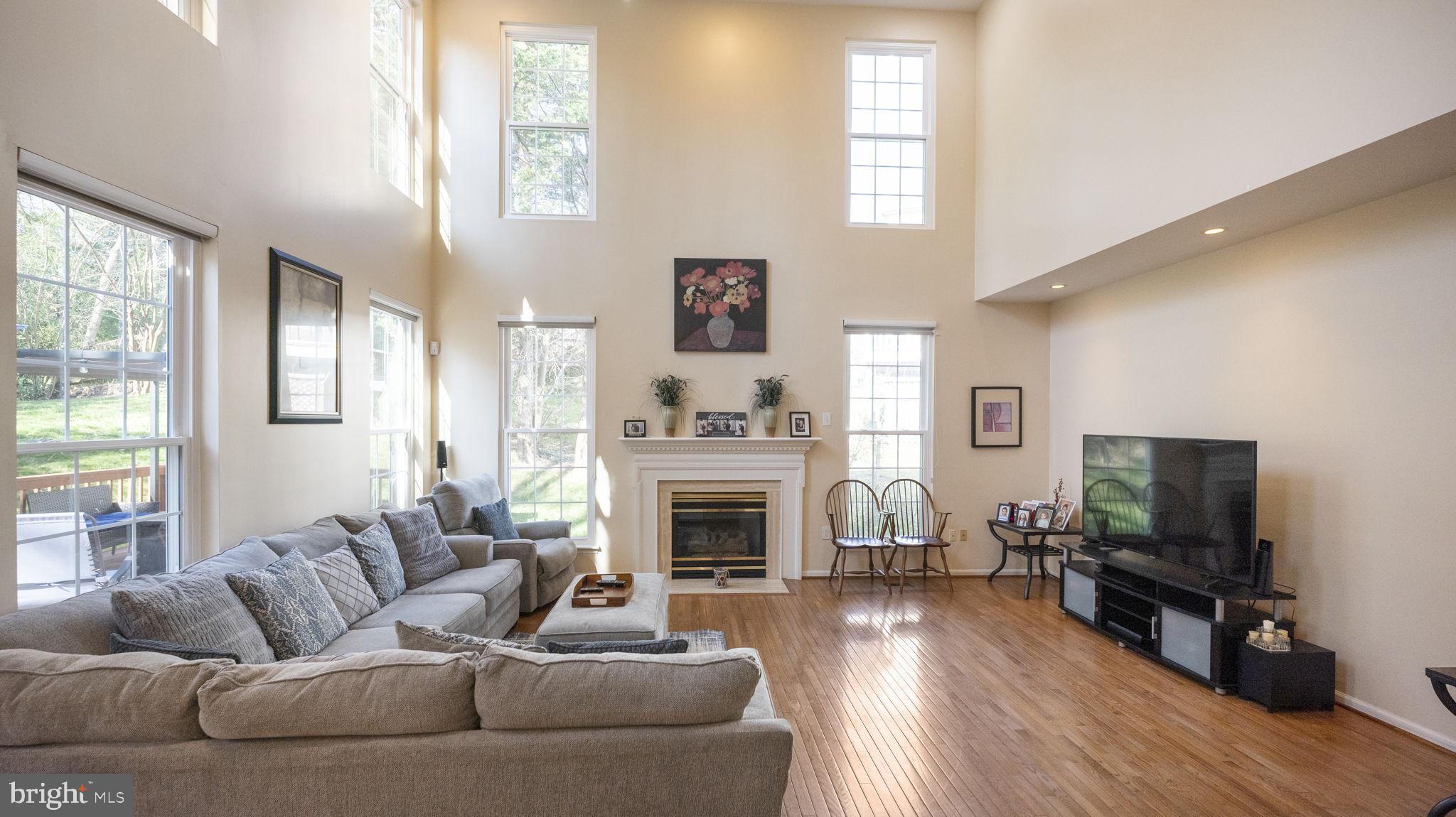 Relax in the sun-filled family room