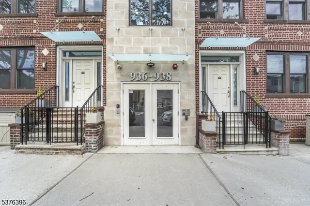 front view of a building with a street