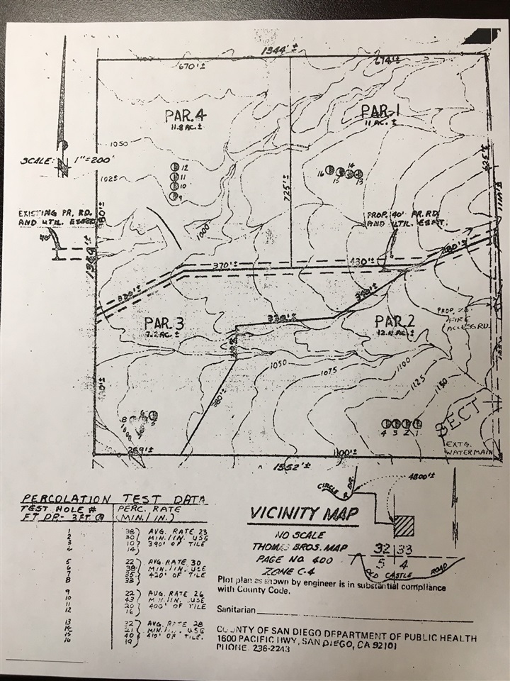 Paymaster Rd Valley Center Valley Center, CA 92082 - Photo 4 of 25 San Diego County Septic info - Parcel 2.