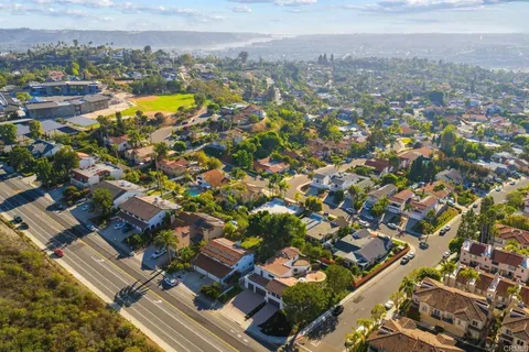 an aerial view of residential house with parking space
