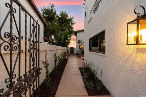 a view of a entryway door front of house