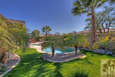 81129 Soaring Hawk Court Indio, CA 92201 - Photo 6 of 25 a view of a garden with a tree in the background
