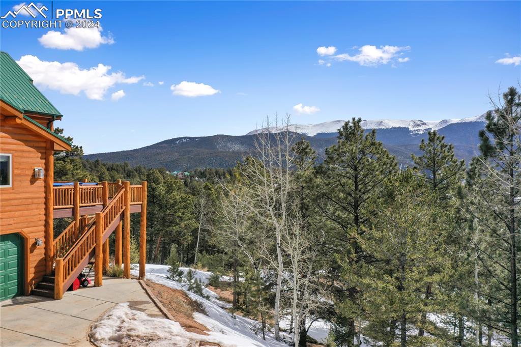 156 Paradiso Road Divide, CO 80814 - Photo 42 of 45 a view of a house with a backyard and a garden