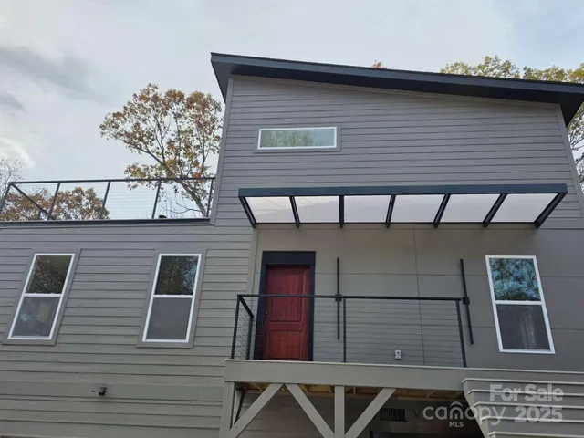 a side view of a house