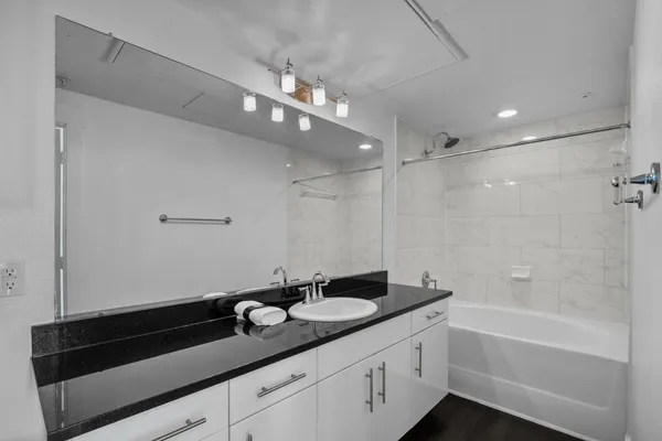 a view of small space with racks on the wall