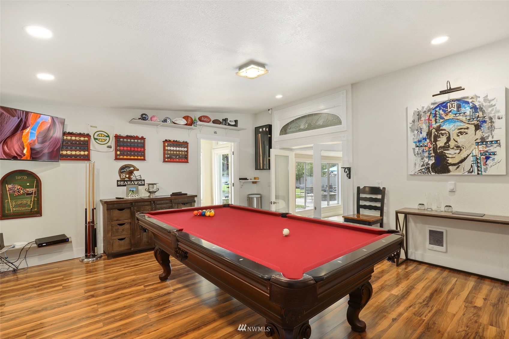 7031 Mullen Road Southeast Olympia, WA 98503 - Photo 19 of 40 a room with furniture pool table and windows