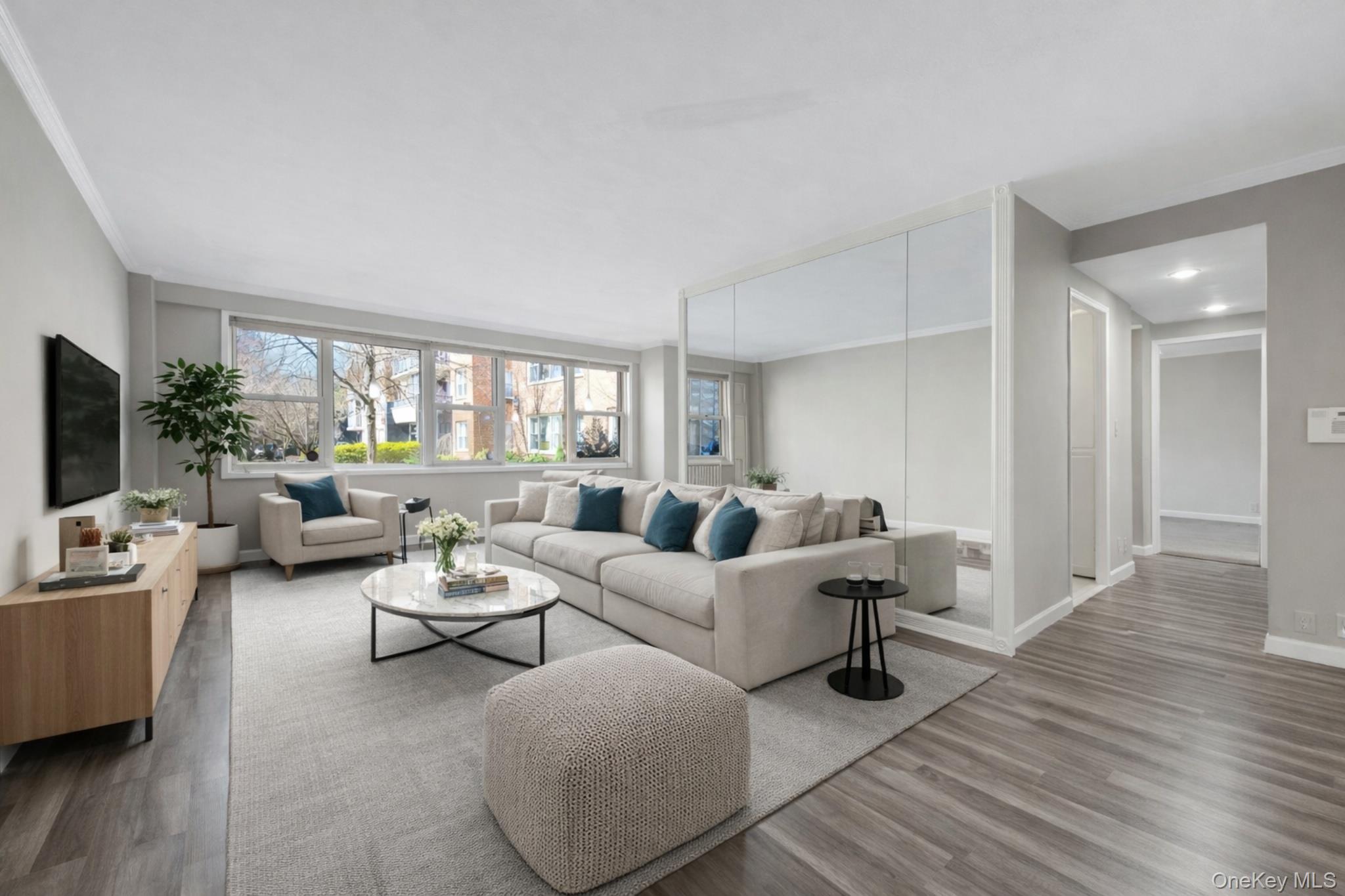 240 Garth Road, Unit 2G2 Scarsdale, NY 10583 - Photo 3 of 25 Great flow throughout unit - Virtually staged