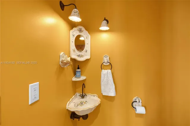 a view of a garden with a lake