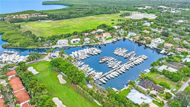 a view of a lake with a yard