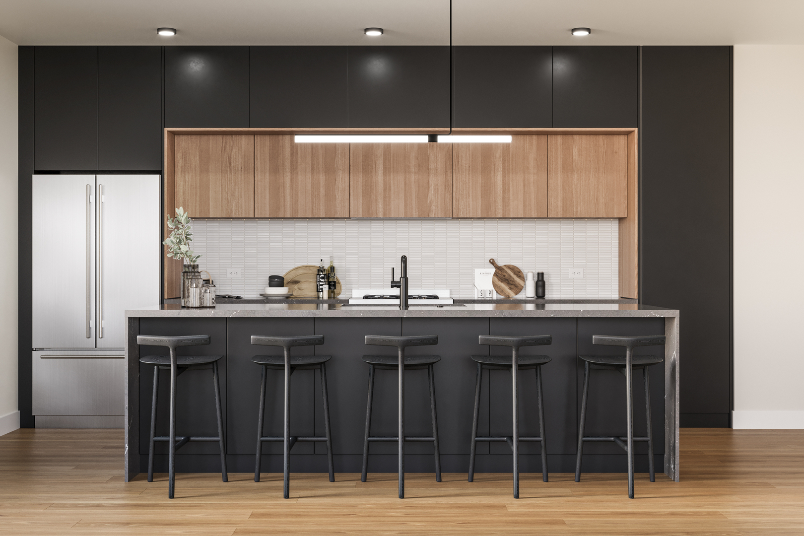 2234 West Grand Avenue, Unit 203 Chicago, IL 60612 - Photo 2 of 20 a kitchen with a sink cabinets and stainless steel appliances