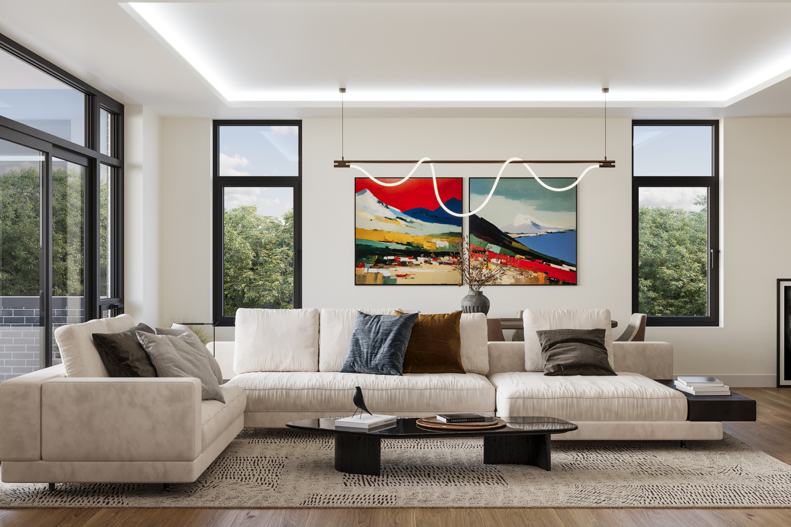 2234 West Grand Avenue, Unit 203 Chicago, IL 60612 - Photo 7 of 20 a living room with furniture and a large window