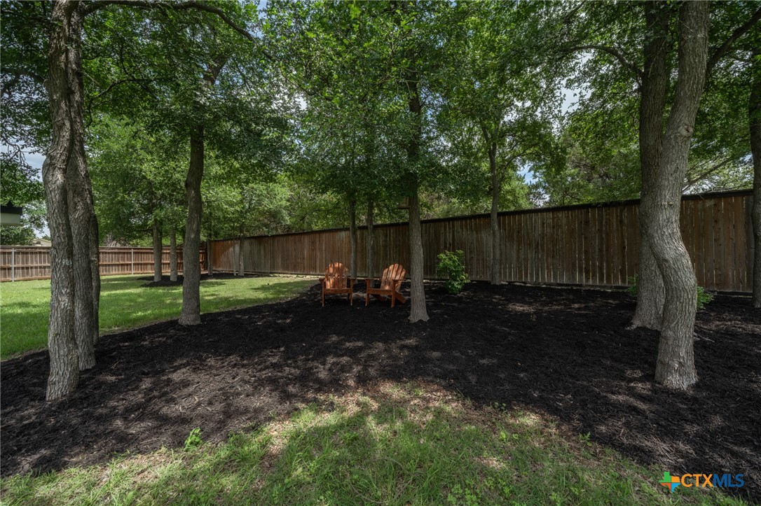 2892 Beulah Boulevard Belton, TX 76513 - Photo 36 of 47 a view of a backyard with plants and large trees