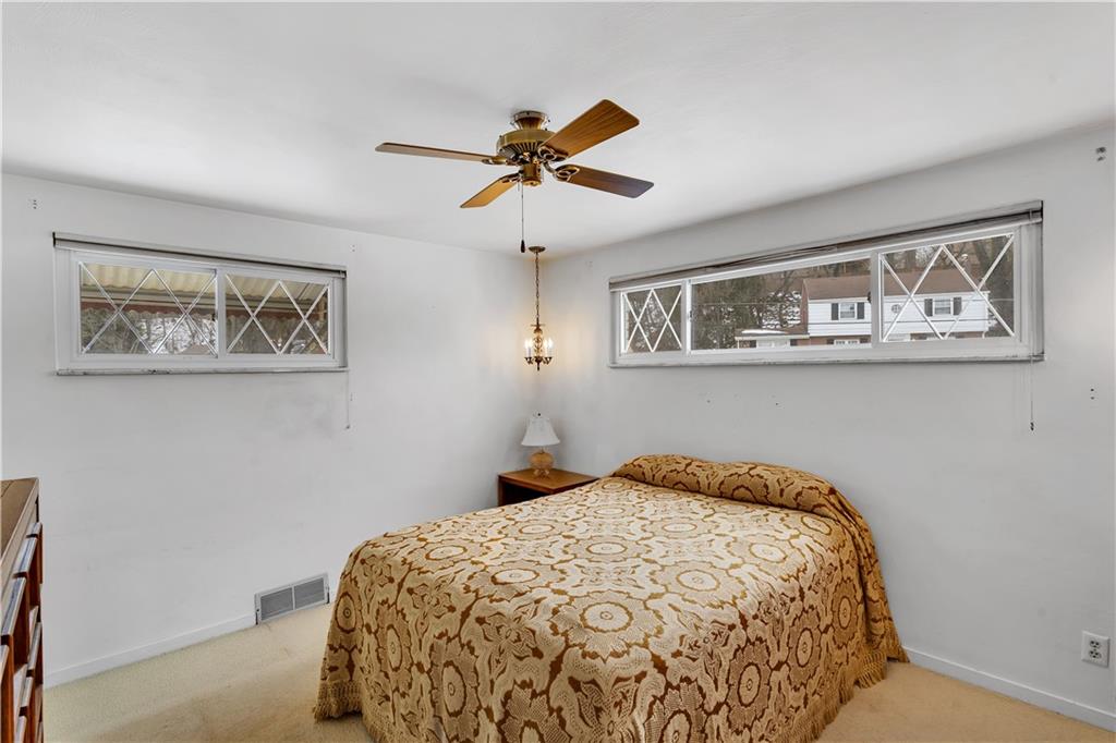 2 Hallmark Drive Pittsburgh, PA 15235 - Photo 20 of 32 12x11 Bedroom #1 with Ceiling Fan, Neutral Carpet and Paint.