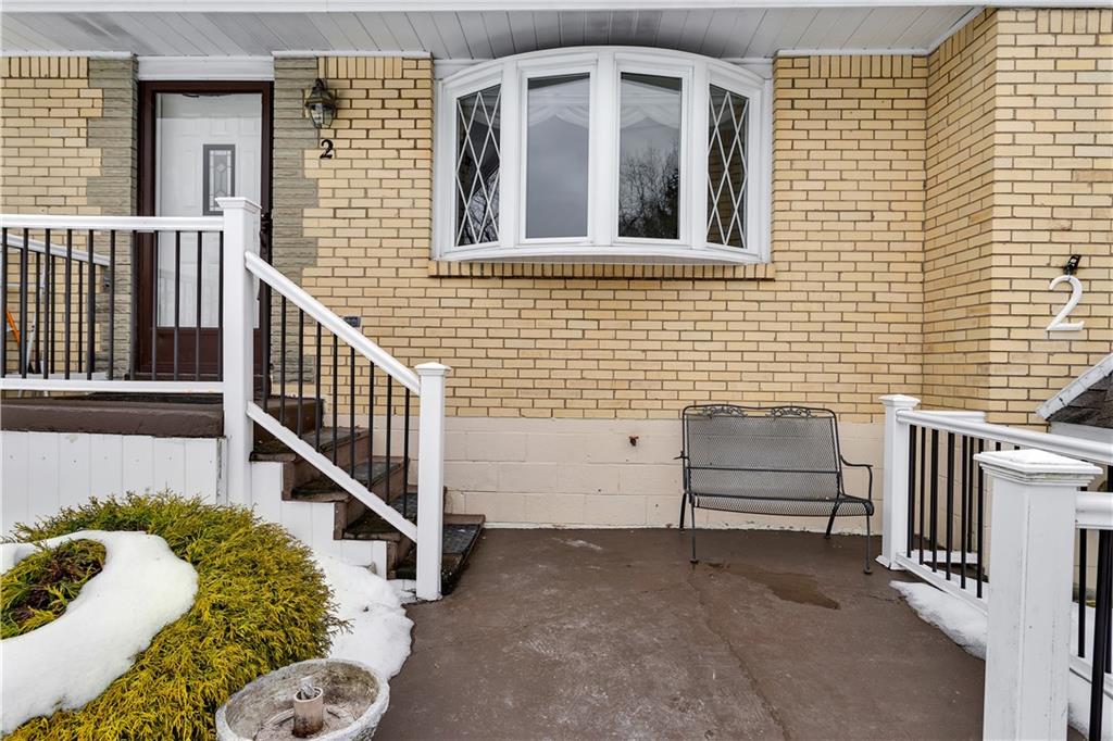 2 Hallmark Drive Pittsburgh, PA 15235 - Photo 6 of 32 Beautiful Brickwork/Masonry and Vinyl Railing at the Front Entry.