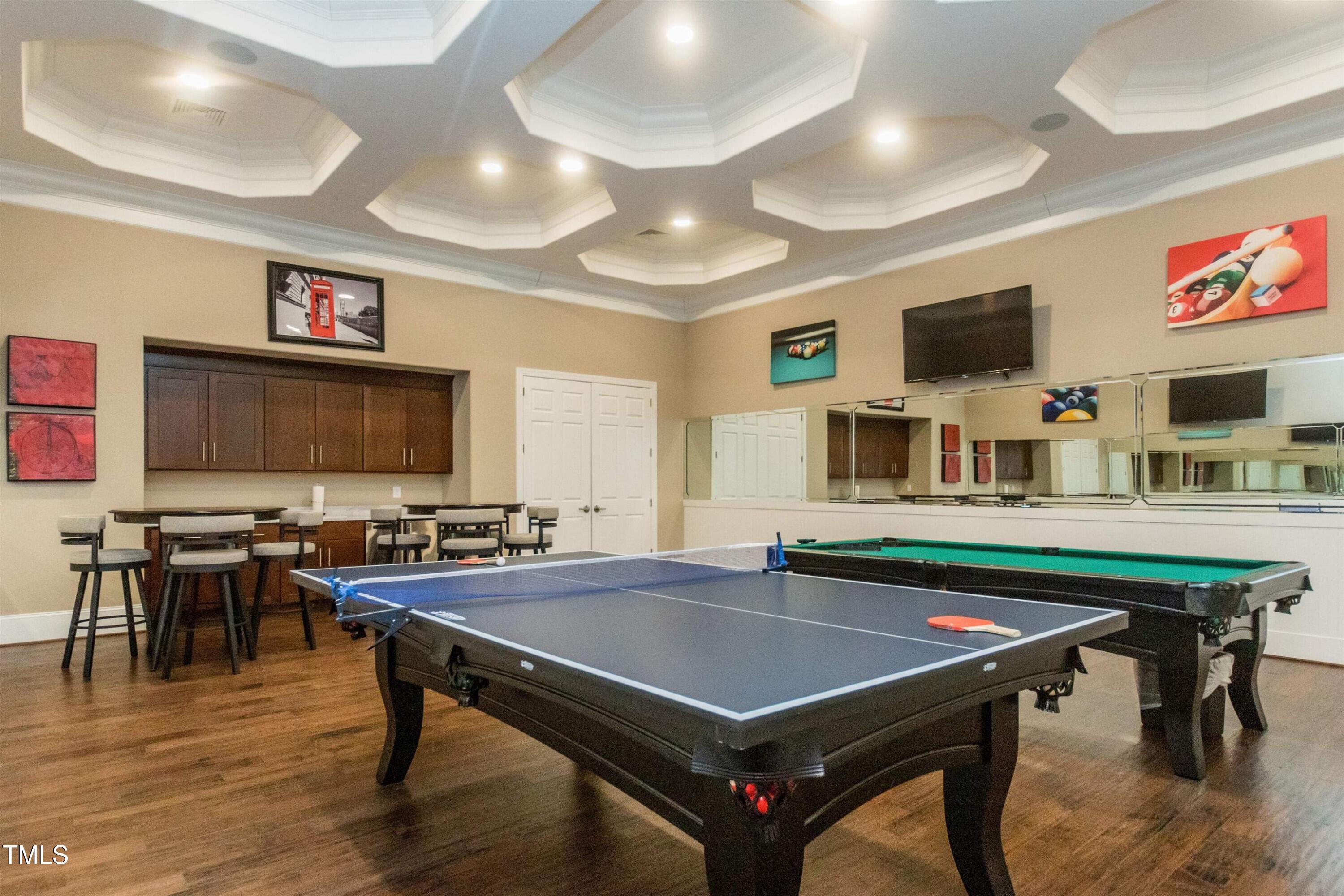 2005 Mavin Place Durham, NC 27703 - Photo 24 of 26 a room with furniture pool table flat screen tv and windows