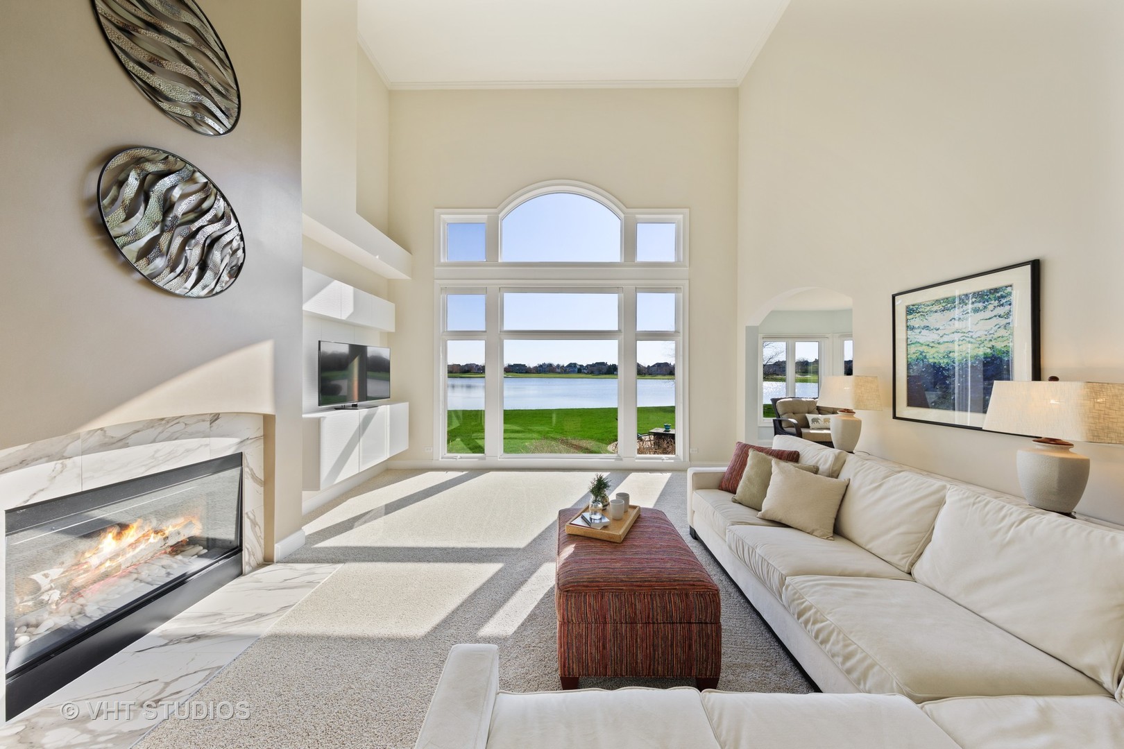 3651 White Eagle Drive Naperville, IL 60564 - Photo 12 of 47 a living room with furniture and a large window