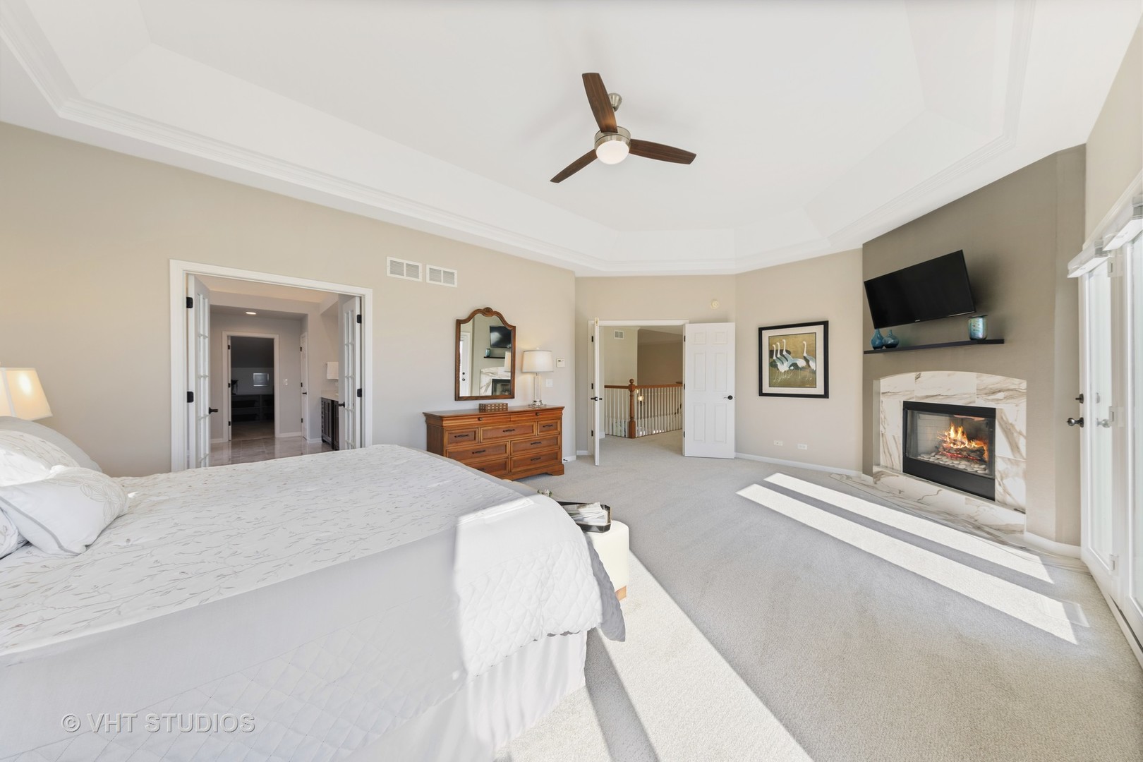 3651 White Eagle Drive Naperville, IL 60564 - Photo 22 of 47 a living room with furniture and a fireplace