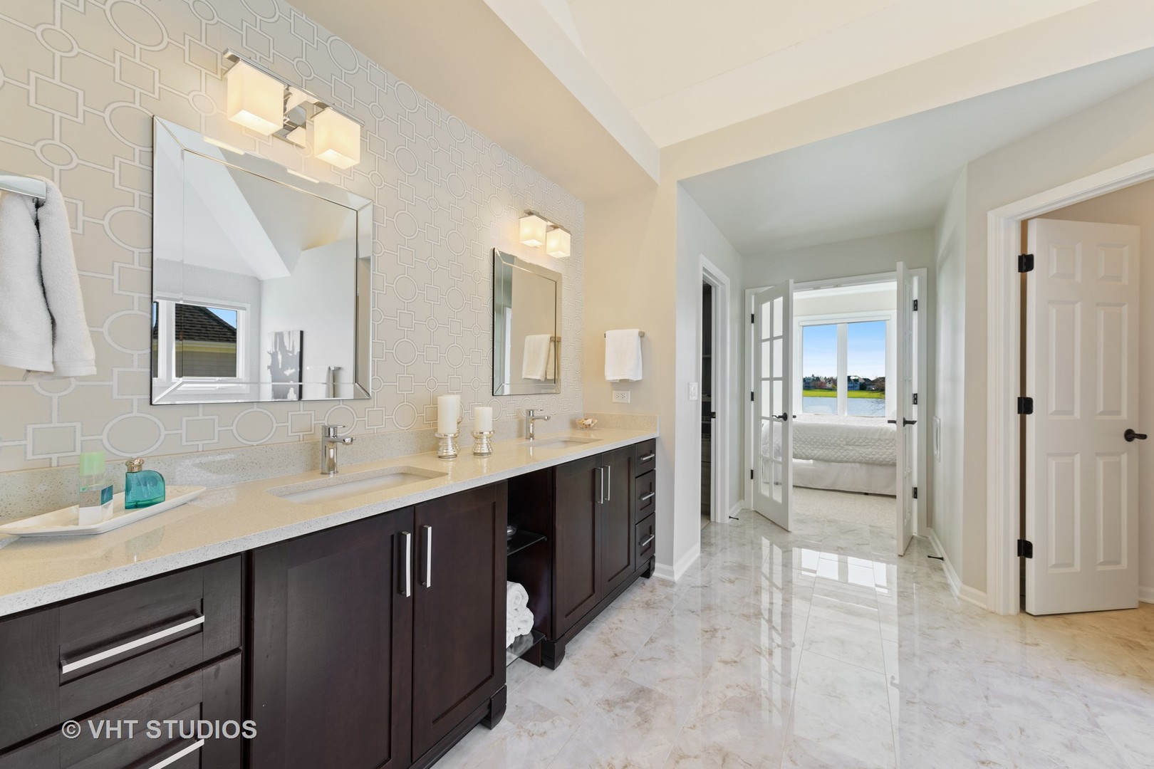 3651 White Eagle Drive Naperville, IL 60564 - Photo 24 of 47 a spacious bathroom with a double vanity sink mirror and double