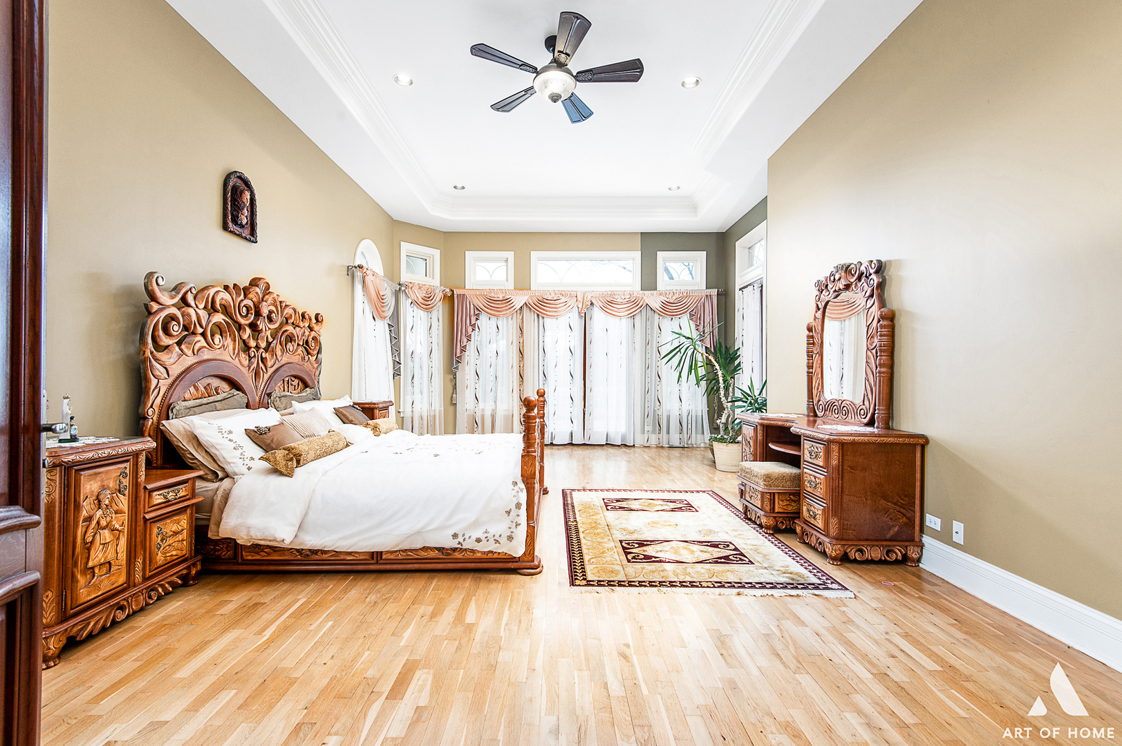 14940 El Greco Street Lemont, IL 60439 - Photo 25 of 67 a bedroom with a bed and wooden floor