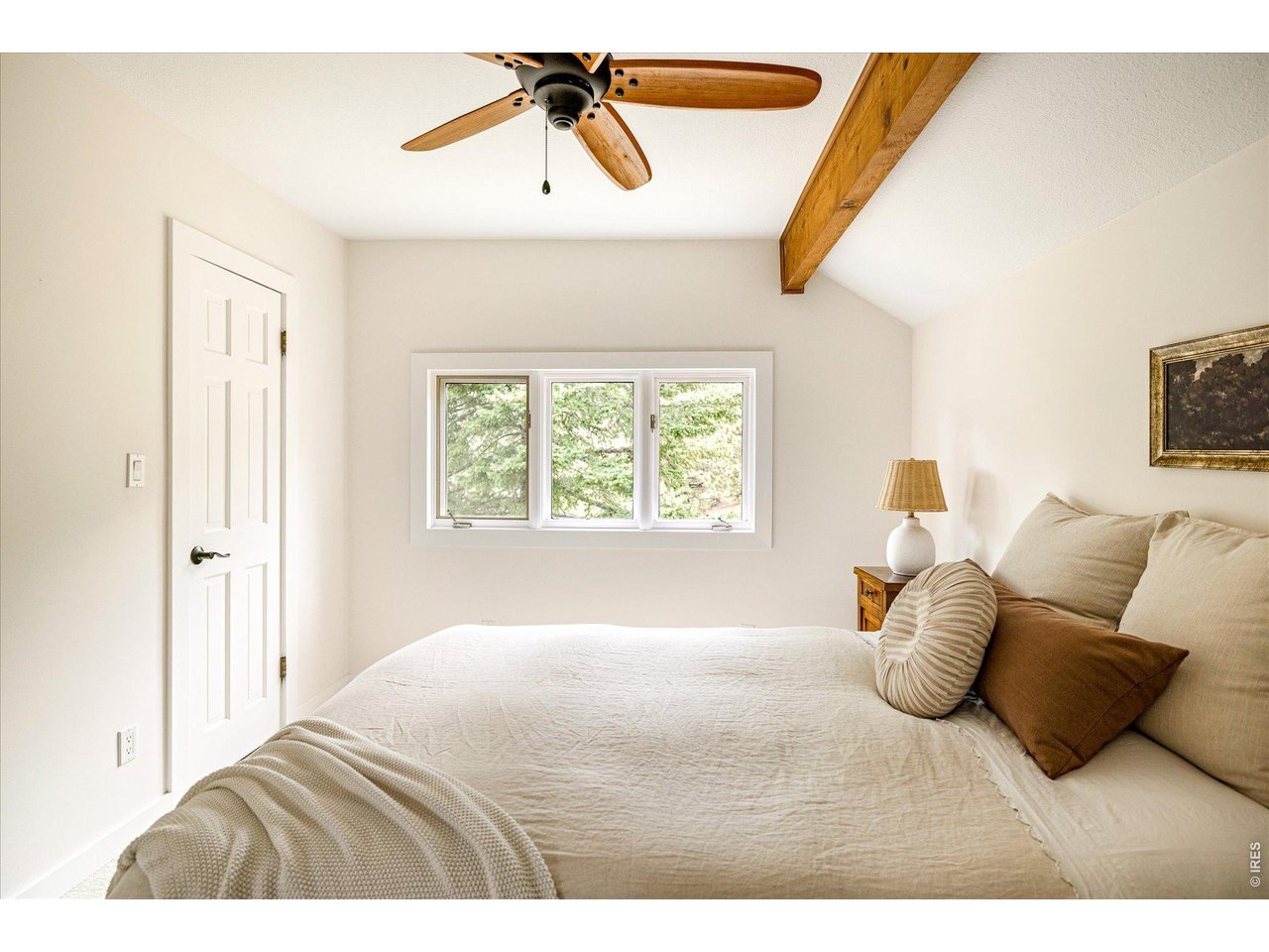 1040 Brook Road Boulder, CO 80302 - Photo 25 of 31 Upper Level Second Bedroom w/ Exposed Beam