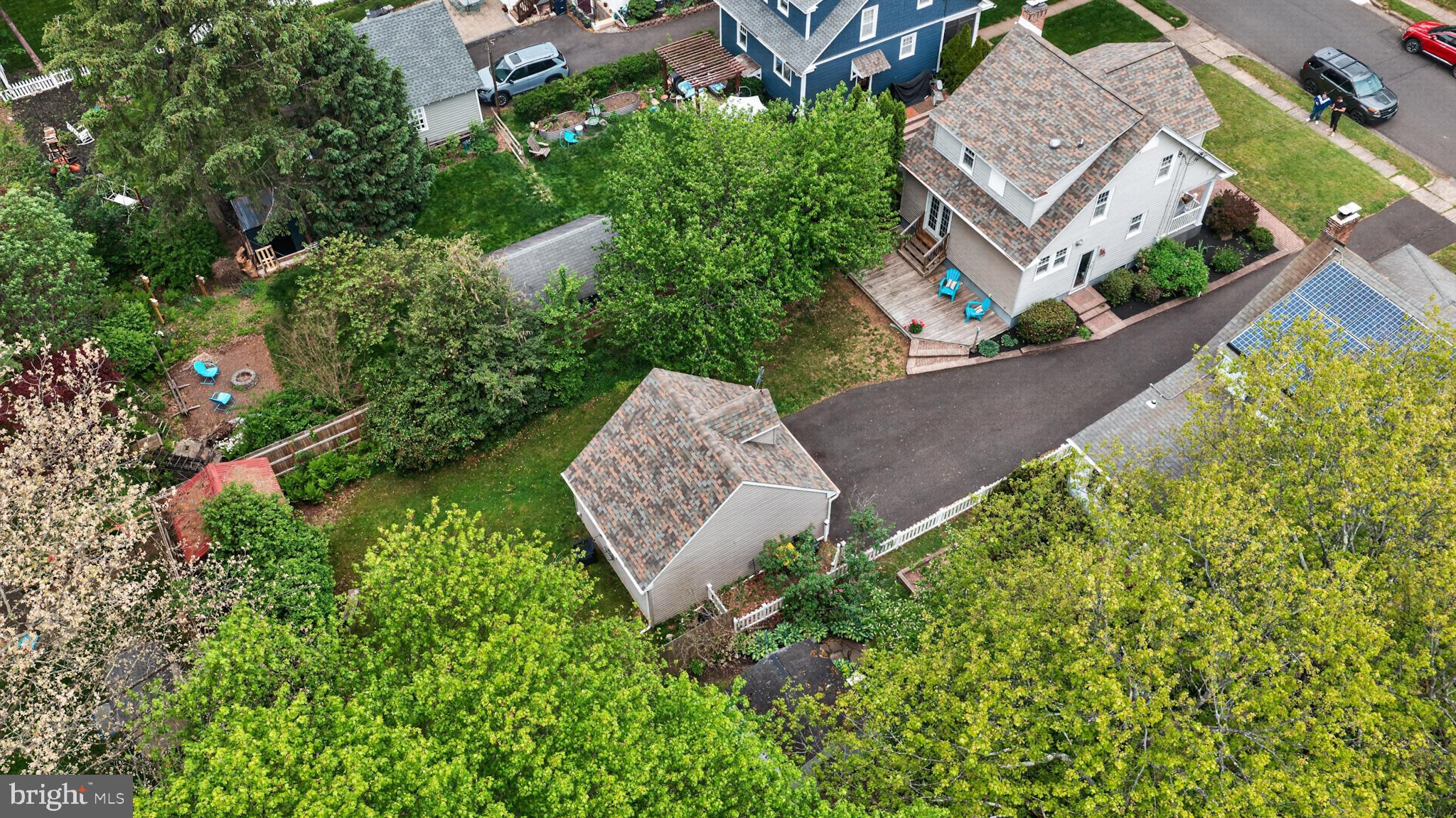 26 Mercer Avenue Doylestown, PA 18901 - Photo 22 of 24 an aerial view of a house with a yard and plants