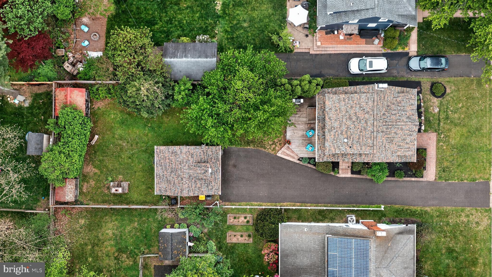 26 Mercer Avenue Doylestown, PA 18901 - Photo 23 of 24 an aerial view of a house with a garden and a car park
