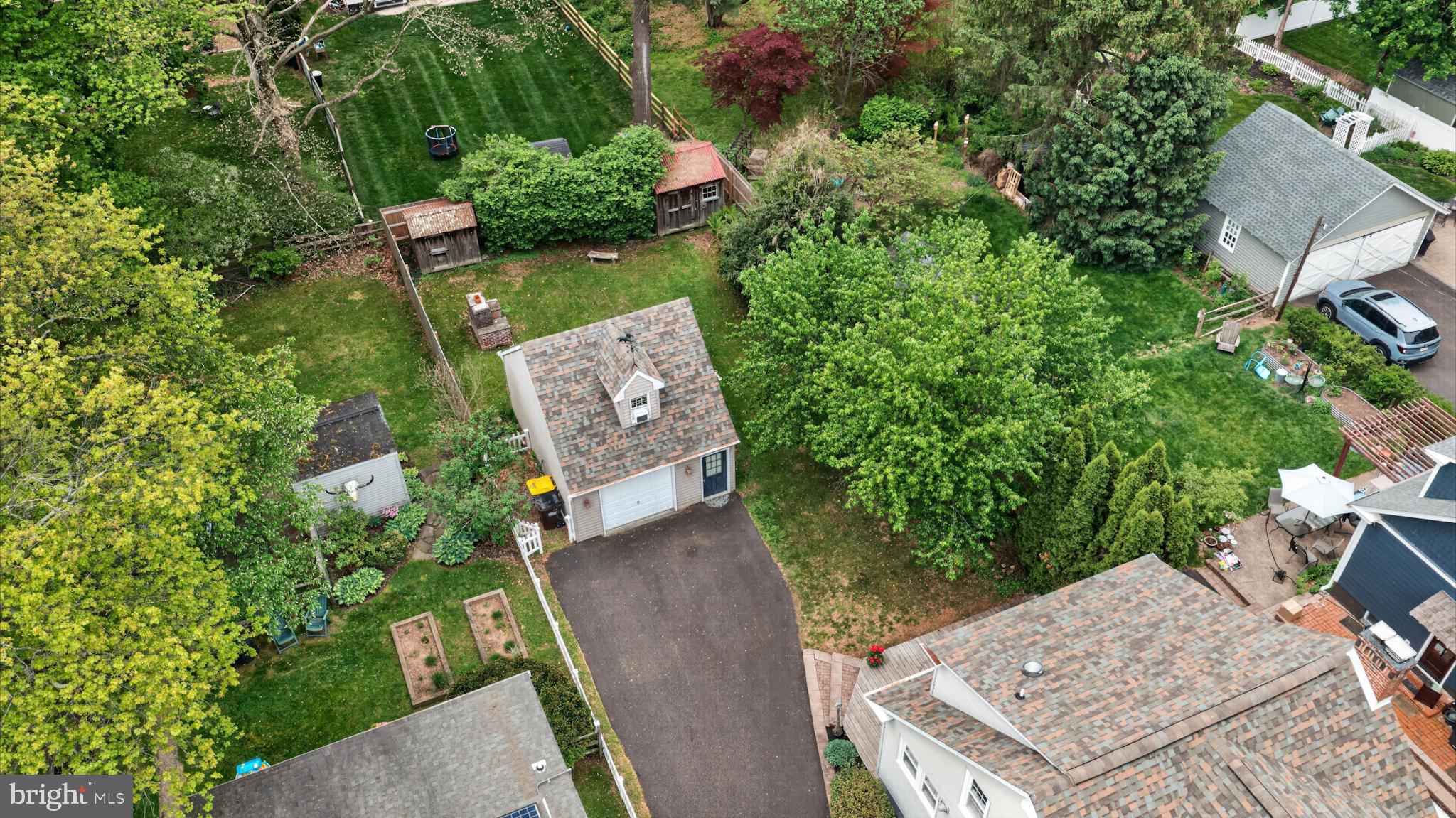 26 Mercer Avenue Doylestown, PA 18901 - Photo 24 of 24 an aerial view of a house with a yard basket ball court and outdoor seating